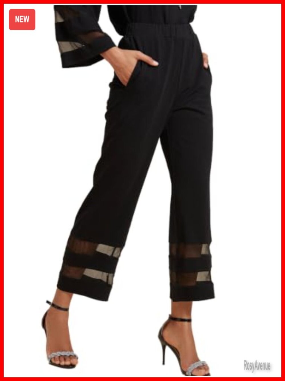 ADOR Women's Straight Leg Business Casual Trousers High Rise Pull On